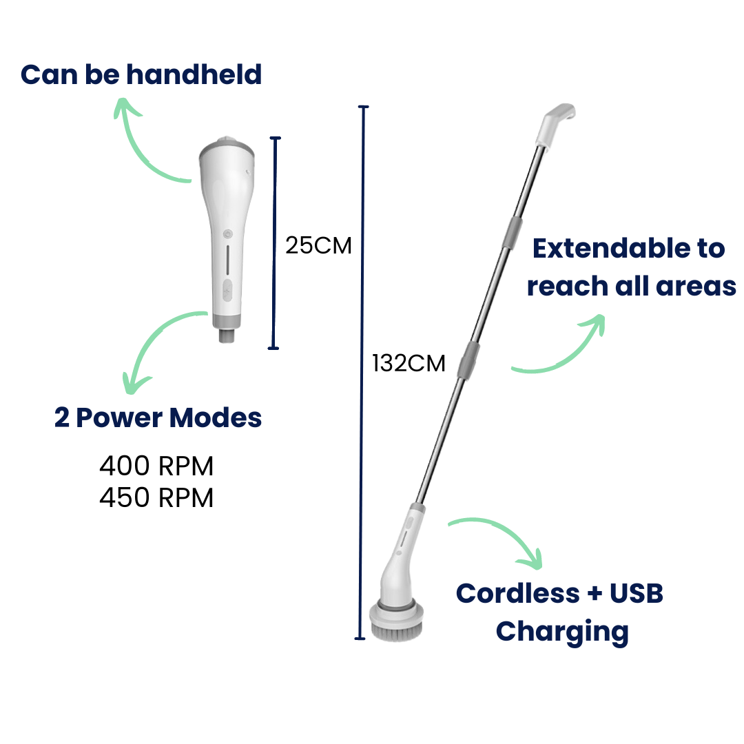 Homeclean 7-in-1 Electric Spin Scrubber